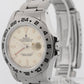 Rolex Explorer II CREAM WHITE PATINA Stainless Steel 40mm 16550 Date GMT Watch