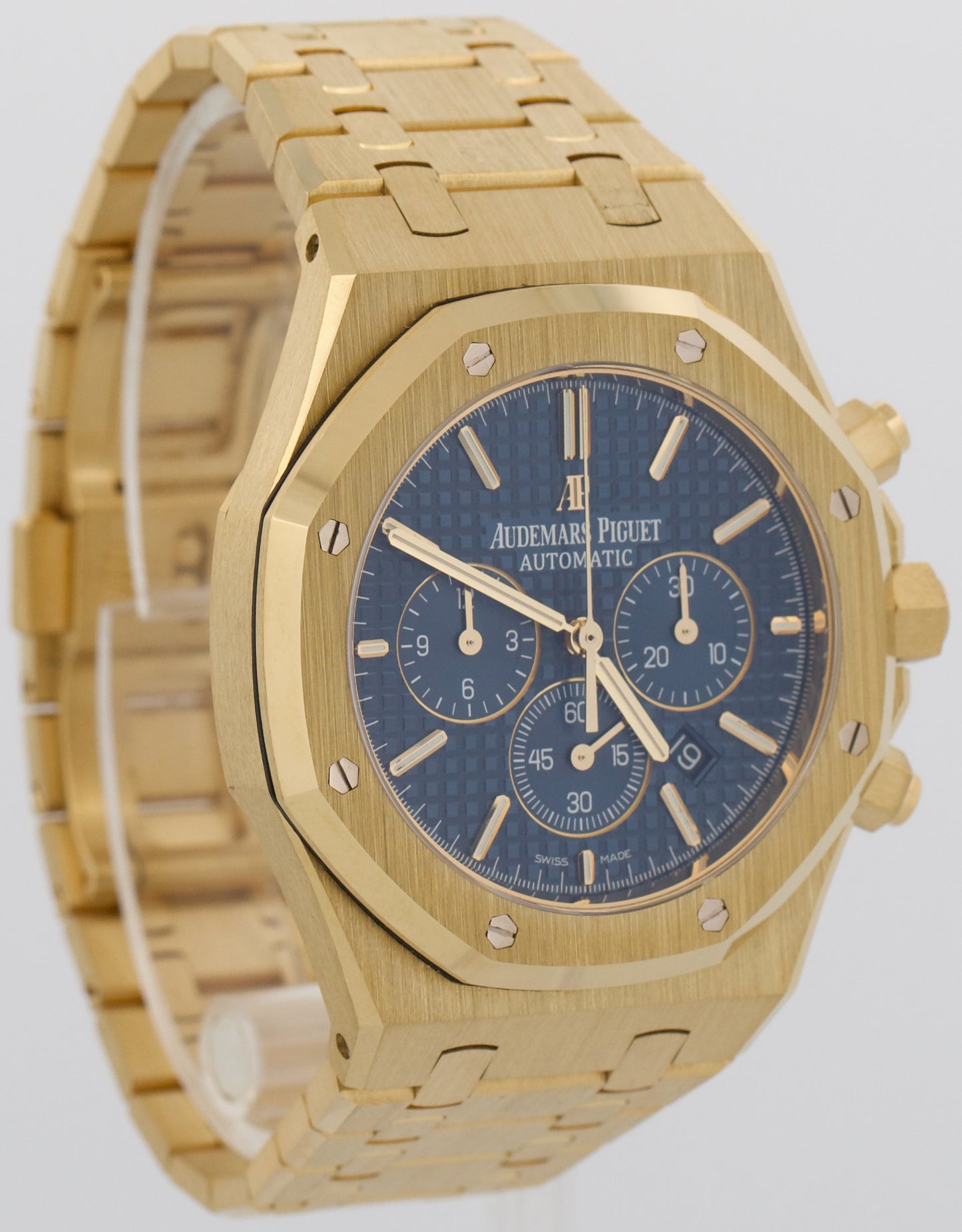 PAPERS Audemars Piguet Royal Oak Chrono 41mm BLUE 18K 26320BA.OO.1220BA.02 BOX