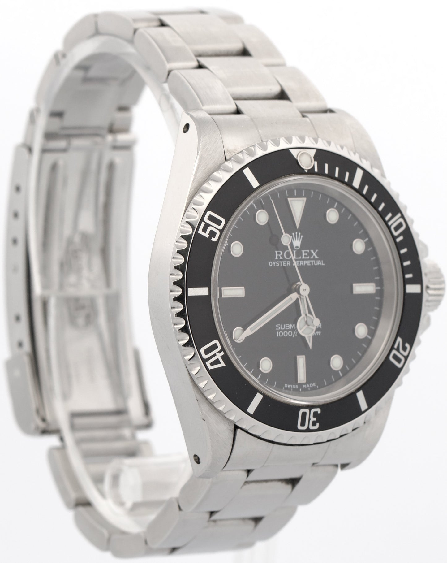 Rolex No-Date Submariner BLACK 40mm Stainless Steel 40mm Oyster 14060 Watch