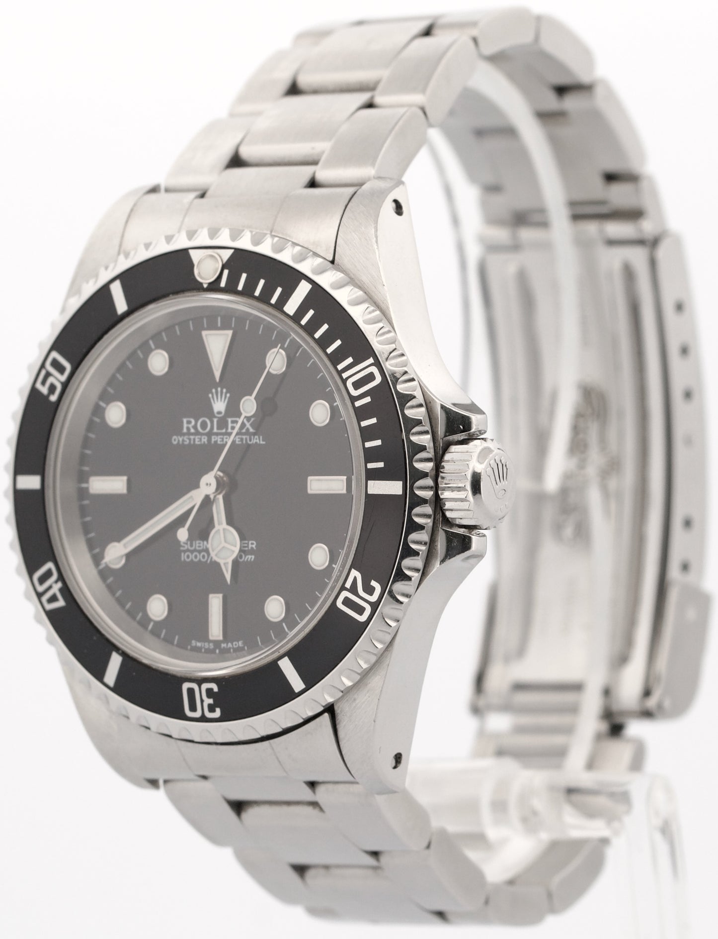 Rolex No-Date Submariner BLACK 40mm Stainless Steel 40mm Oyster 14060 Watch