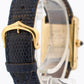 VINTAGE Cartier Tank Argent 925 Sterling Vermeil Gold BLUE MYSTERY DIAL 21mm