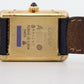 VINTAGE Cartier Tank Argent 925 Sterling Vermeil Gold BLUE MYSTERY DIAL 21mm