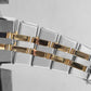 Rolex Oysterquartz DateJust 36mm MOP DIAMOND Two-Tone 18K Gold Steel Watch 17013