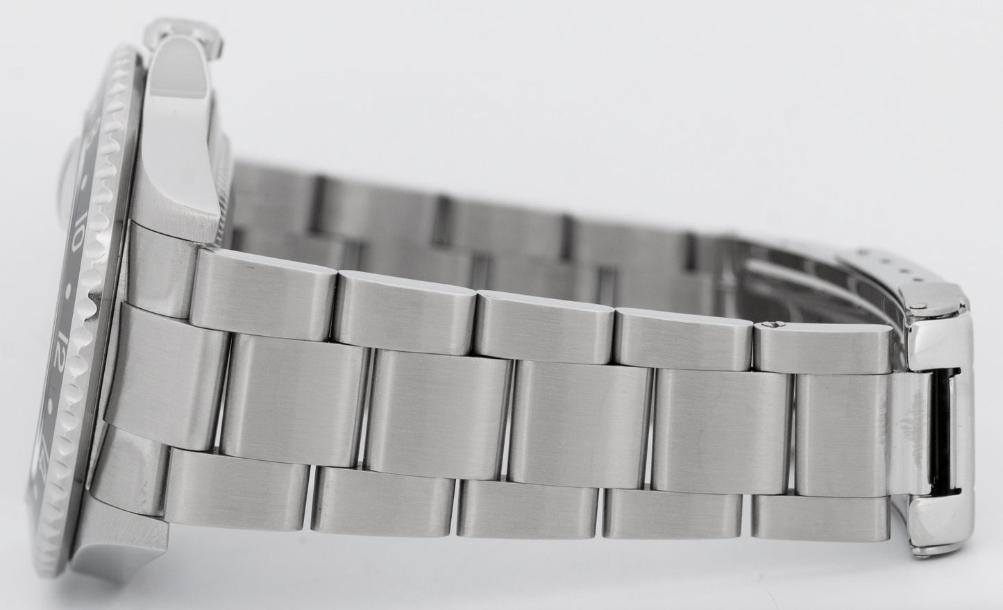Rolex GMT-Master II 40mm Black NO-HOLES Stainless Steel Oyster Watch 16710