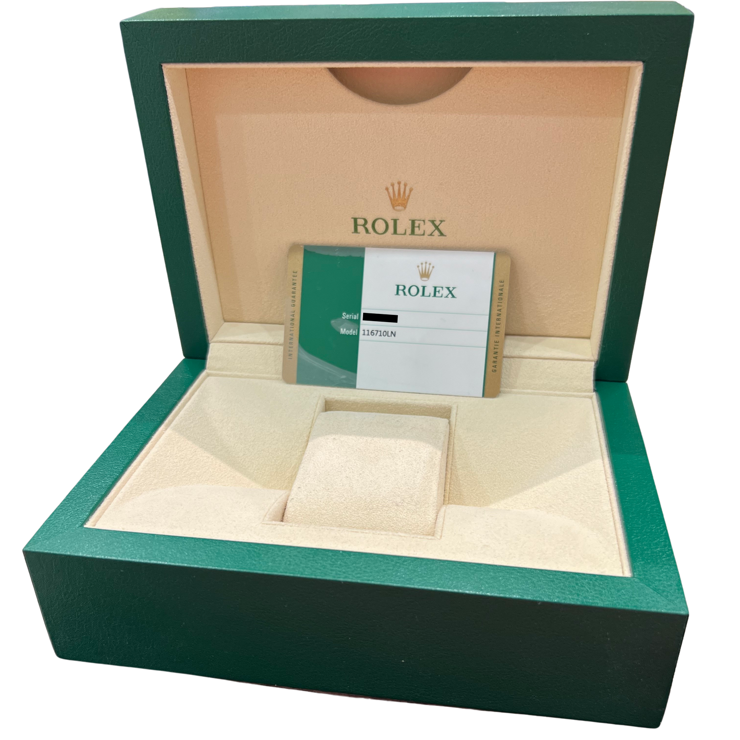 2016 PAPERS Rolex GMT-Master II Black Stainless Steel Ceramic 40mm 116710 LN BOX