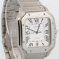 PAPERS Cartier Santos 39.8mm WHITE ROMAN Stainless Steel 4072 WSSA0018 BOX
