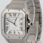 PAPERS Cartier Santos 39.8mm WHITE ROMAN Stainless Steel 4072 WSSA0018 BOX