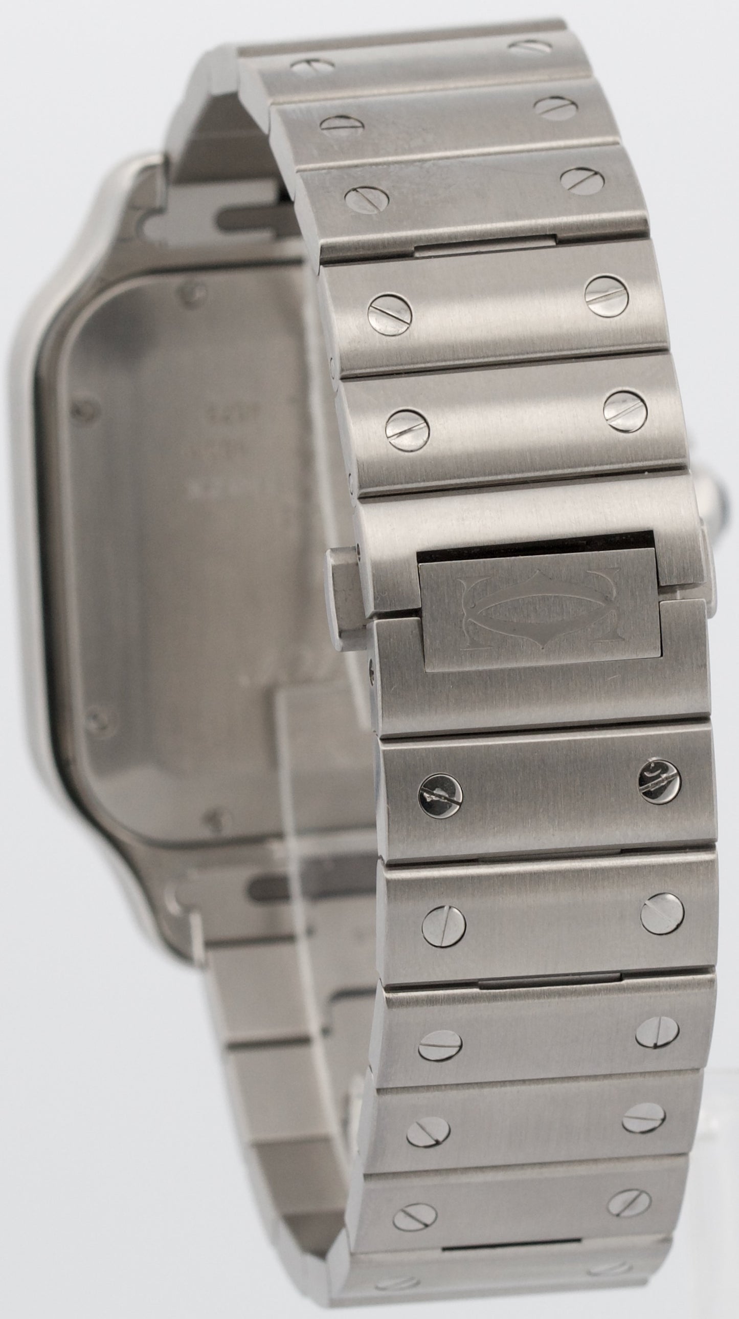 PAPERS Cartier Santos 39.8mm WHITE ROMAN Stainless Steel 4072 WSSA0018 BOX