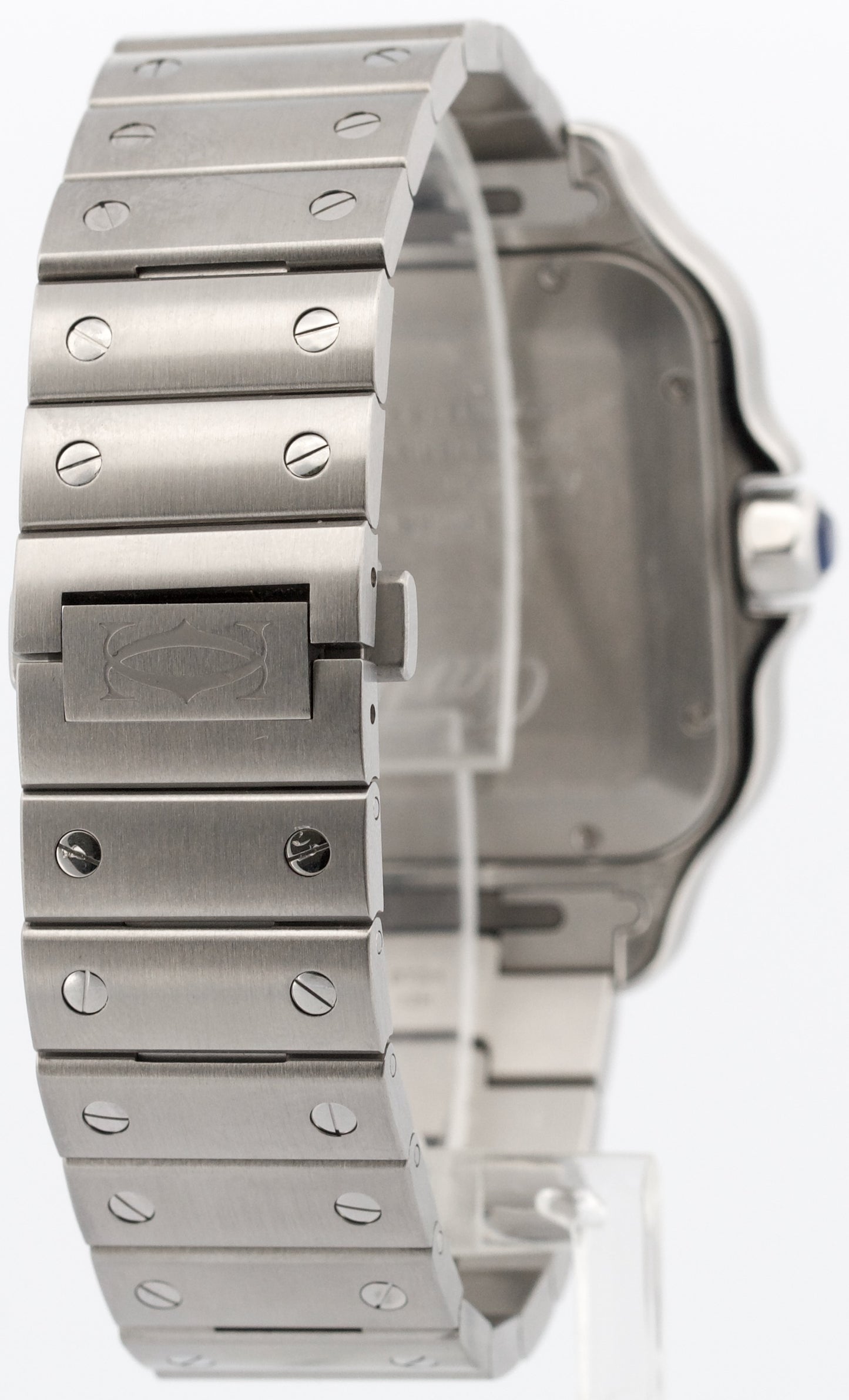 PAPERS Cartier Santos 39.8mm WHITE ROMAN Stainless Steel 4072 WSSA0018 BOX