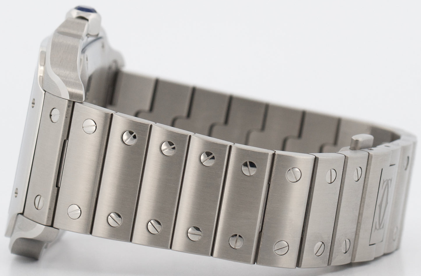 PAPERS Cartier Santos 39.8mm WHITE ROMAN Stainless Steel 4072 WSSA0018 BOX
