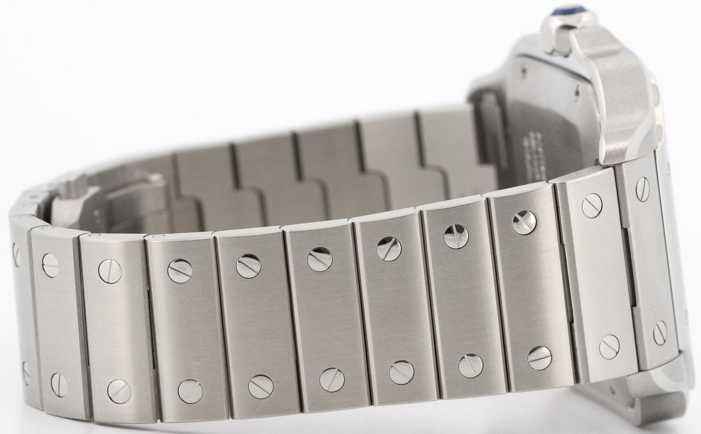 PAPERS Cartier Santos 39.8mm WHITE ROMAN Stainless Steel 4072 WSSA0018 BOX