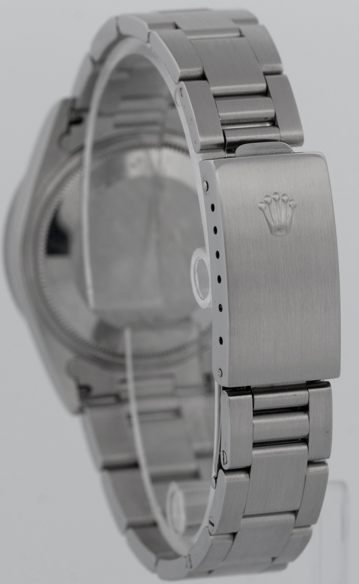 Rolex Oyster Perpetual Air-King Black Stainless Steel NO-HOLES 34mm Watch 14010M