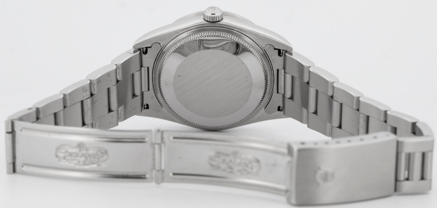Rolex Oyster Perpetual Air-King Black Stainless Steel NO-HOLES 34mm Watch 14010M