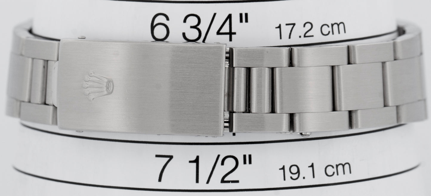 Rolex Oyster Perpetual Air-King Black Stainless Steel NO-HOLES 34mm Watch 14010M