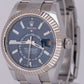 2023 NEW PAPERS Rolex Sky-Dweller BLUE Steel White Gold 326934 42mm Watch BOX