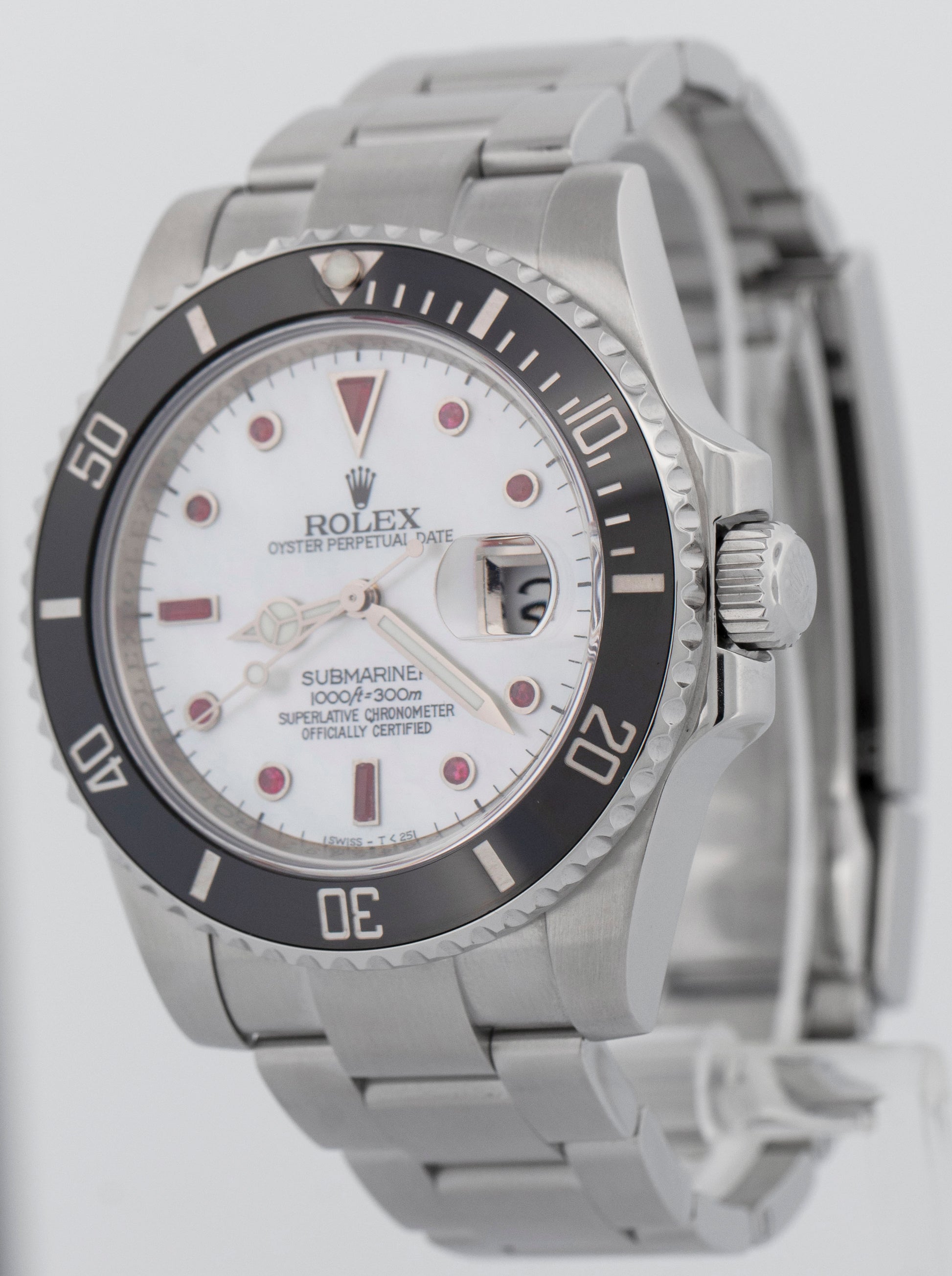 PAPERS Rolex Submariner Date MOP RUBY Ceramic Stainless 40mm