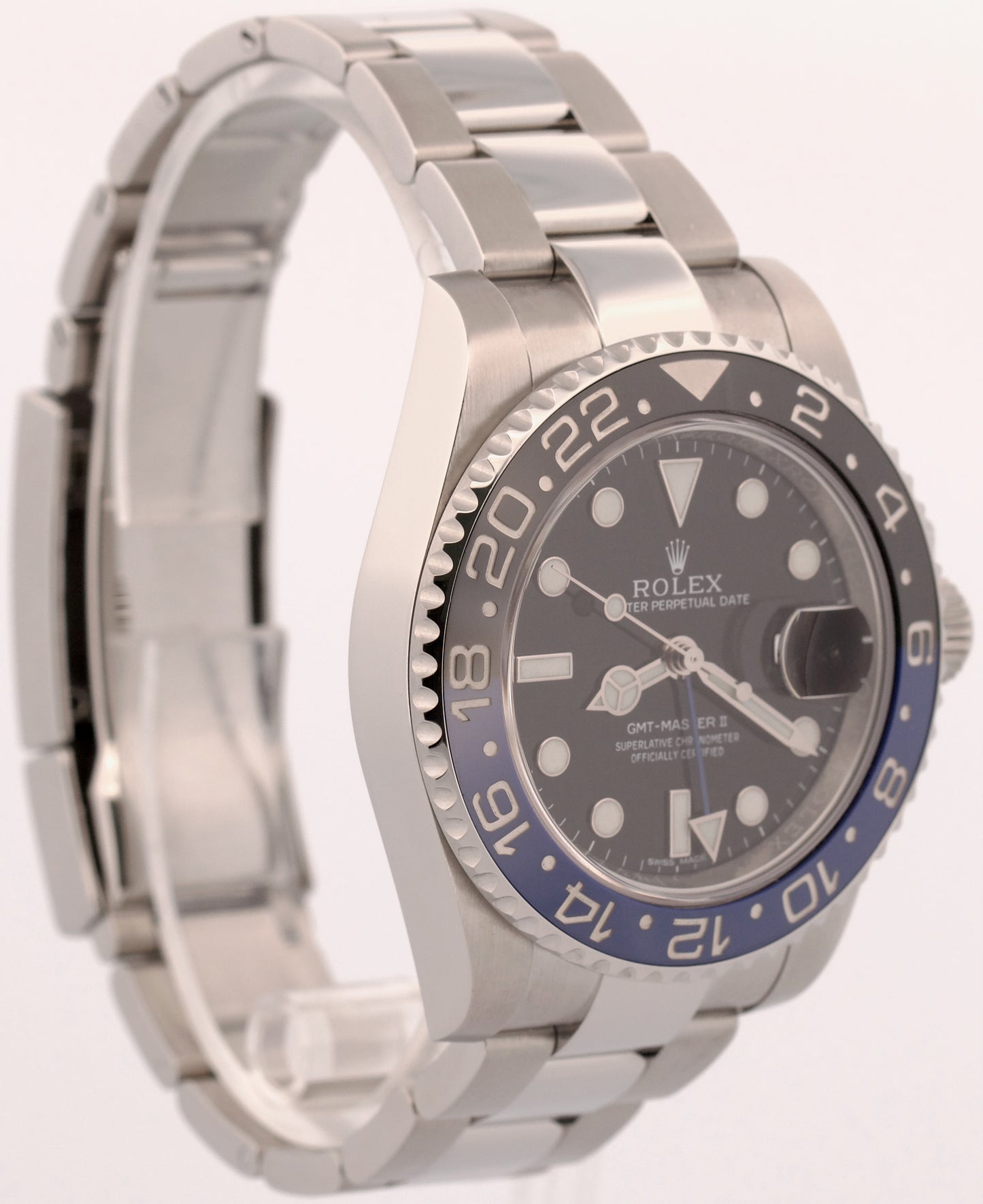 2014 PAPERS Rolex GMT-Master II BATMAN Blue Steel Ceramic 40mm 116710 BLNR BOX