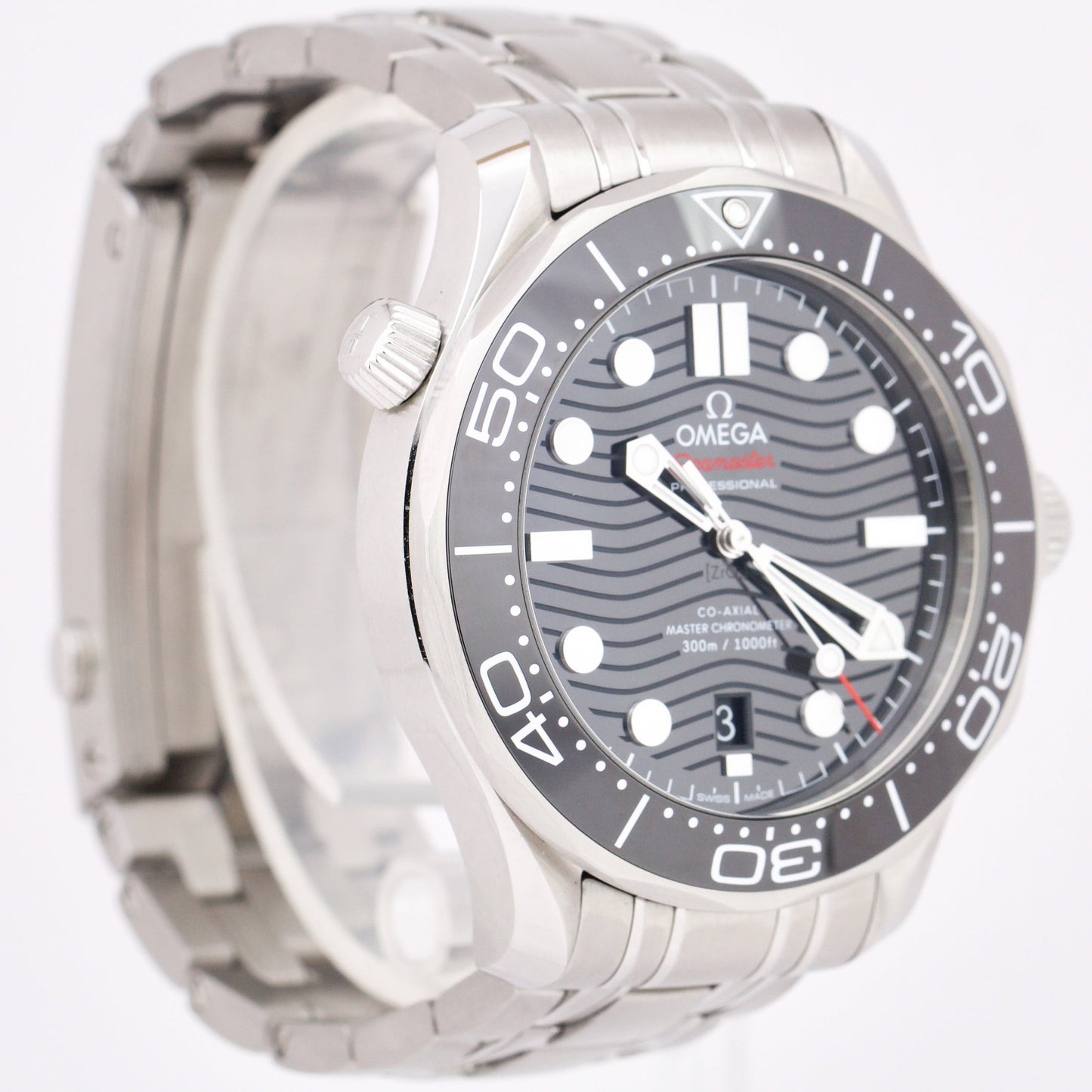 2022 PAPERS Omega Seamaster Diver 42mm BLACK Wave Steel 210.30.42.20.01.001 BOX