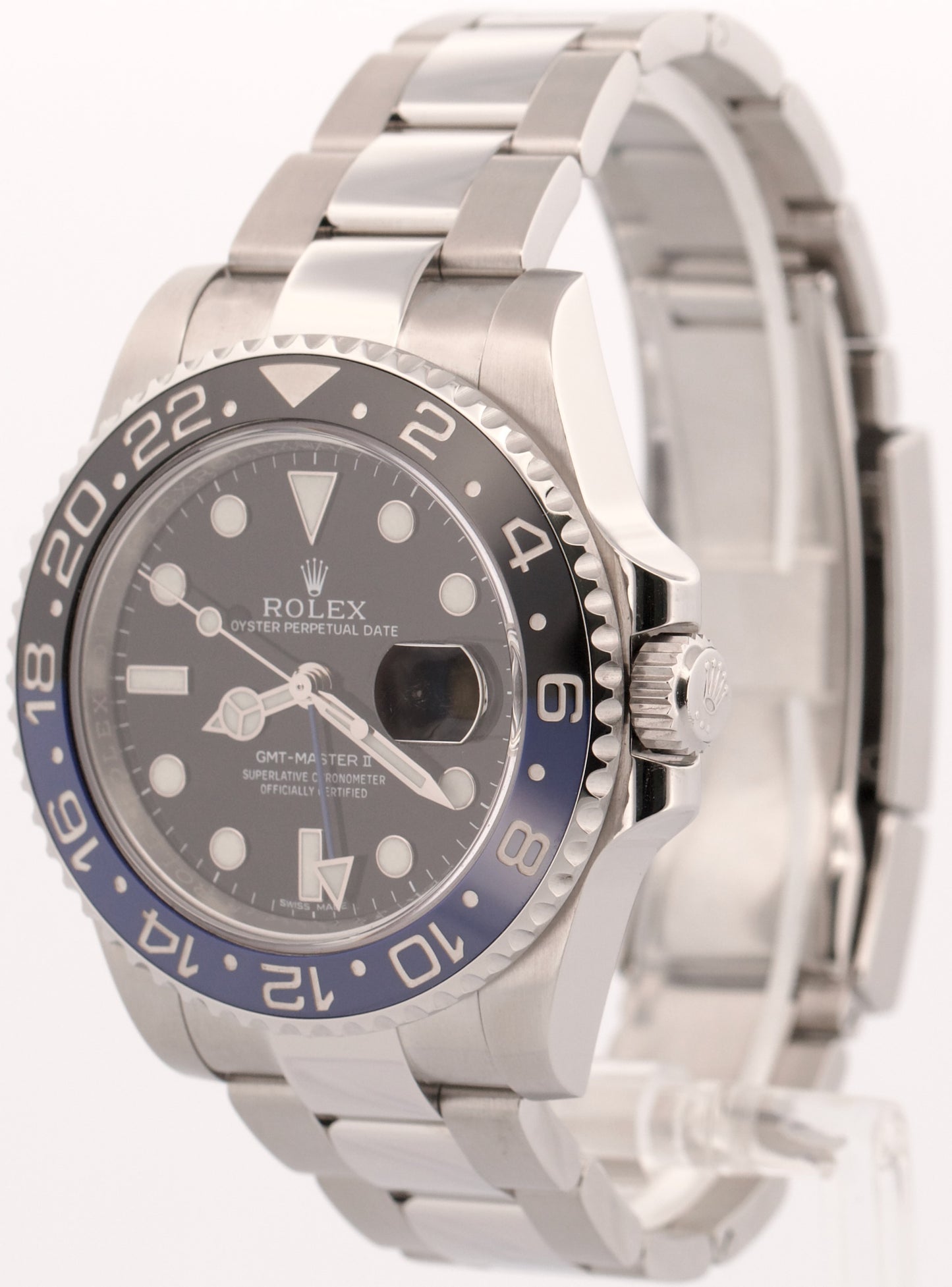 2014 PAPERS Rolex GMT-Master II BATMAN Blue Steel Ceramic 40mm 116710 BLNR BOX