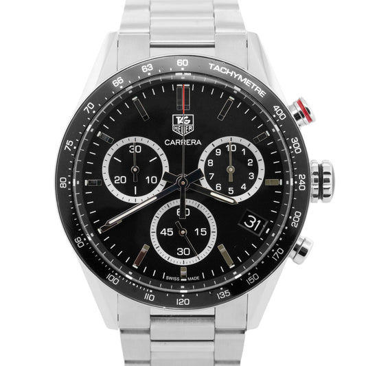 Tag Heuer Carrera Chronograph Black 43mm PANAMERICANA Steel CV1A10.BA0799 BOX