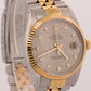 UNPOLISHED Rolex DateJust 36mm RHODIUM DIAMOND COMPUTER 18K Steel JUBILEE 16013