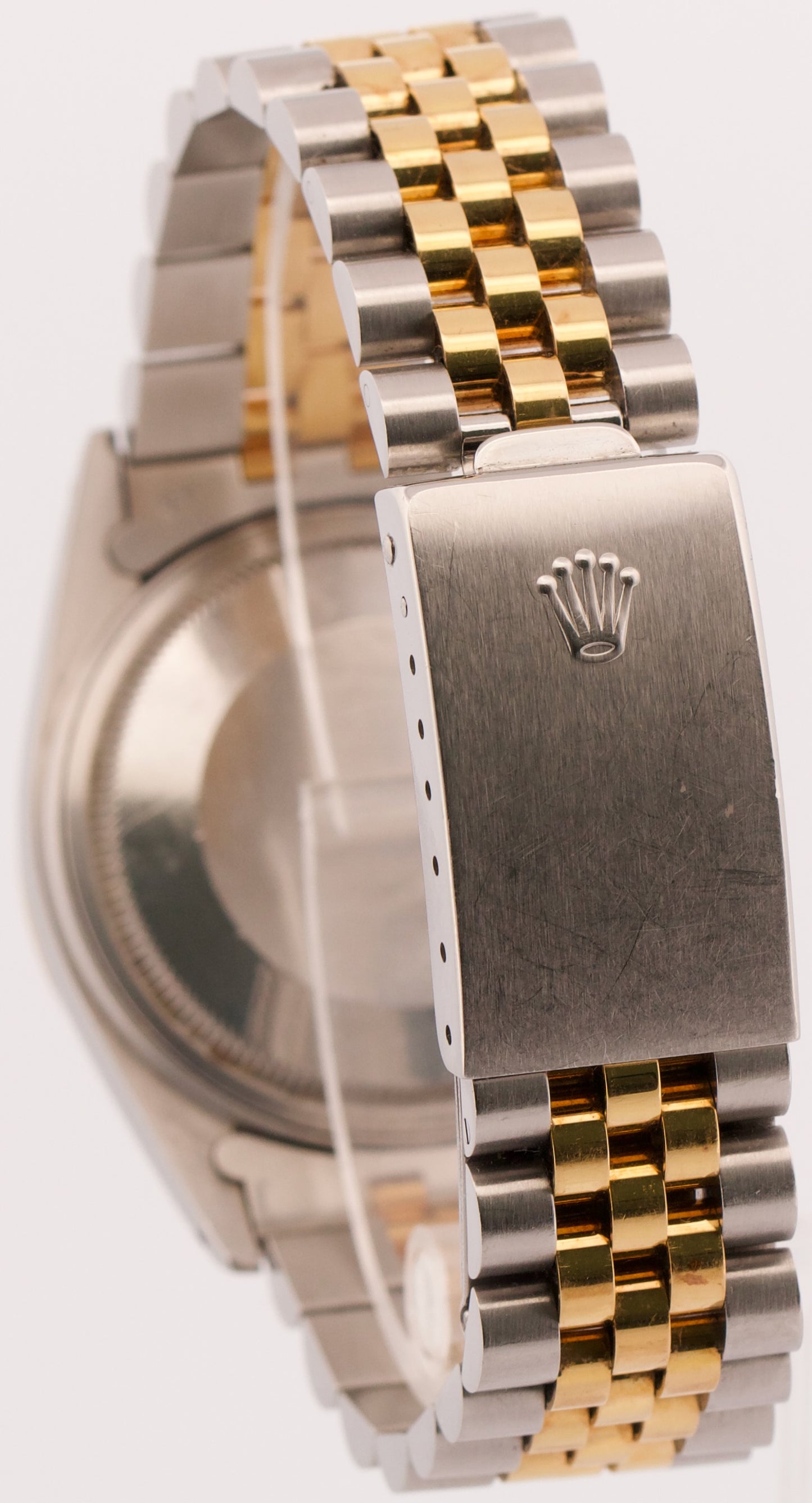 UNPOLISHED Rolex DateJust 36mm RHODIUM DIAMOND COMPUTER 18K Steel JUBILEE 16013