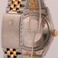 UNPOLISHED Rolex DateJust 36mm RHODIUM DIAMOND COMPUTER 18K Steel JUBILEE 16013