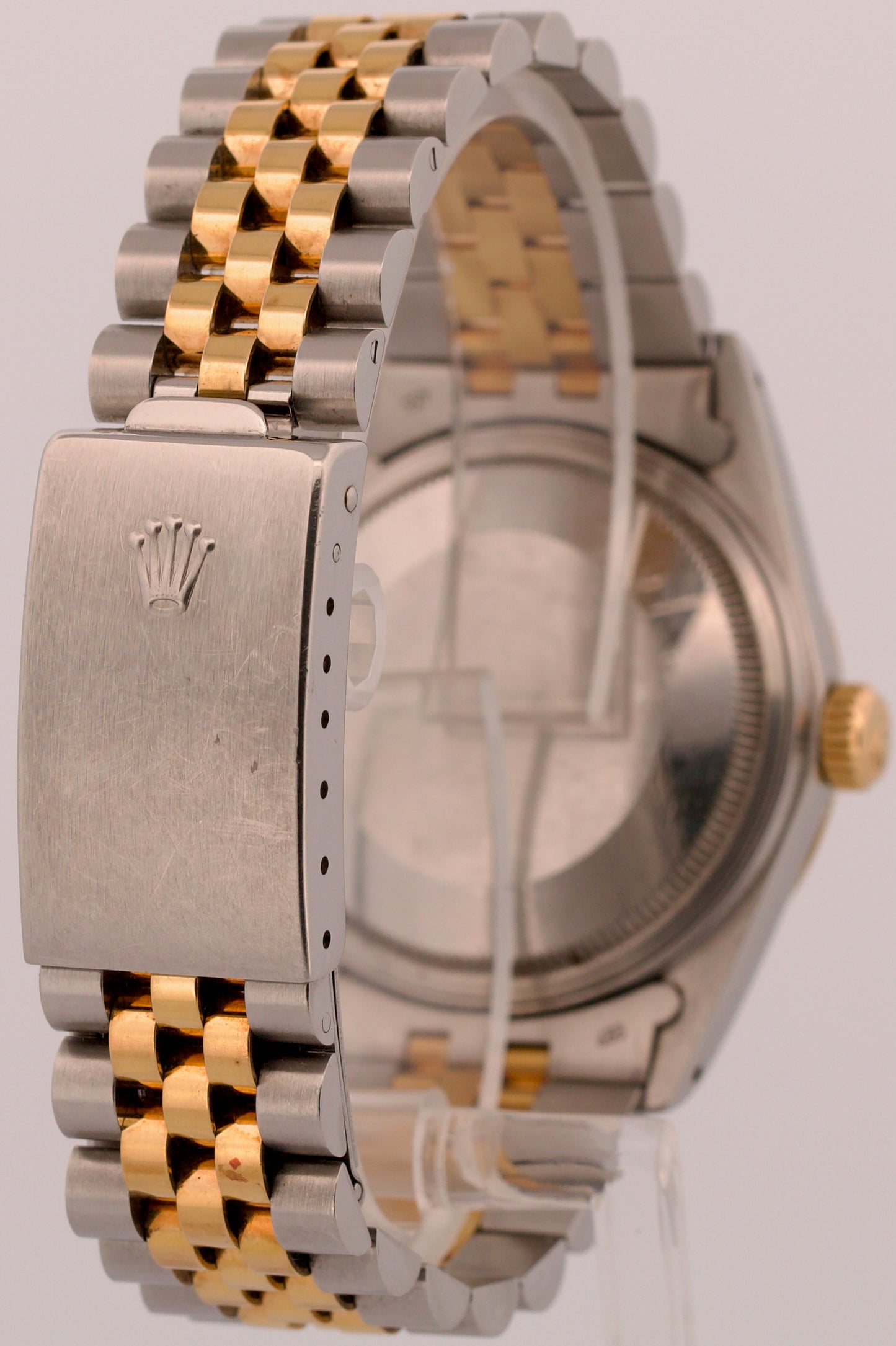 UNPOLISHED Rolex DateJust 36mm RHODIUM DIAMOND COMPUTER 18K Steel JUBILEE 16013