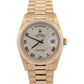 PAPERS Rolex Day-Date President 36mm Ivory Pyramid Yellow Gold Watch 18238 BOX