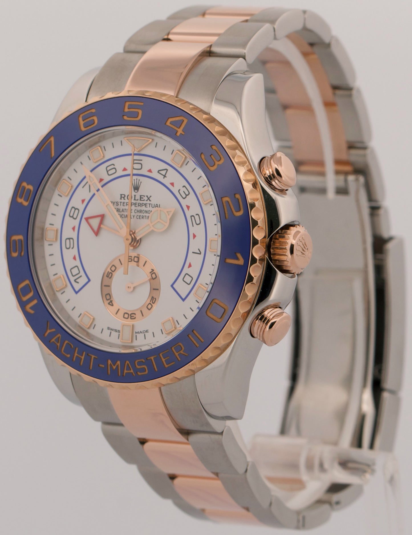 2017 PAPERS Rolex Yacht-Master II NEW HANDS Steel 18K Rose Gold 44mm 116681 BOX