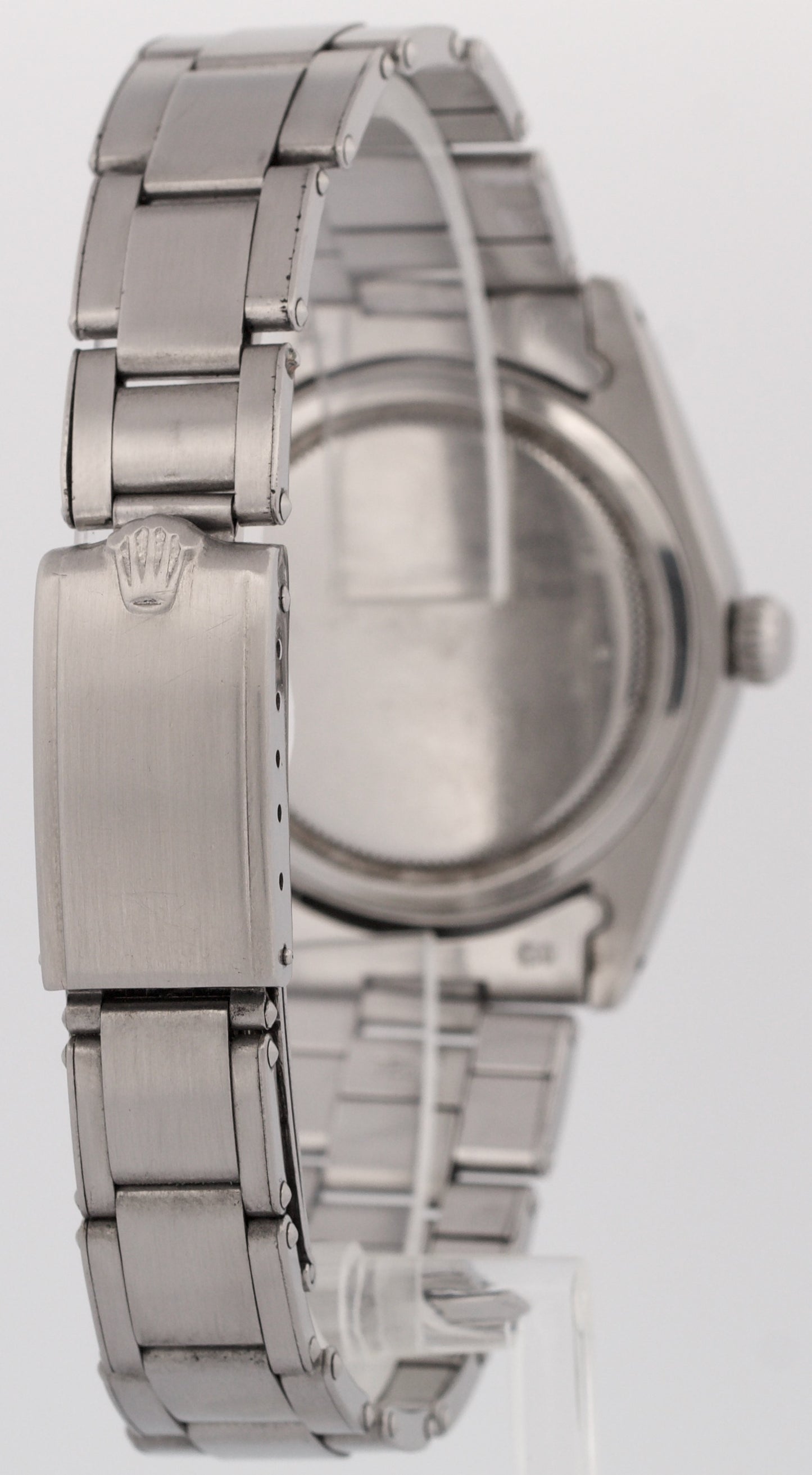 VINTAGE Rolex Oysterdate Precision BLACK Stainless Steel Oyster 34mm Watch 6694