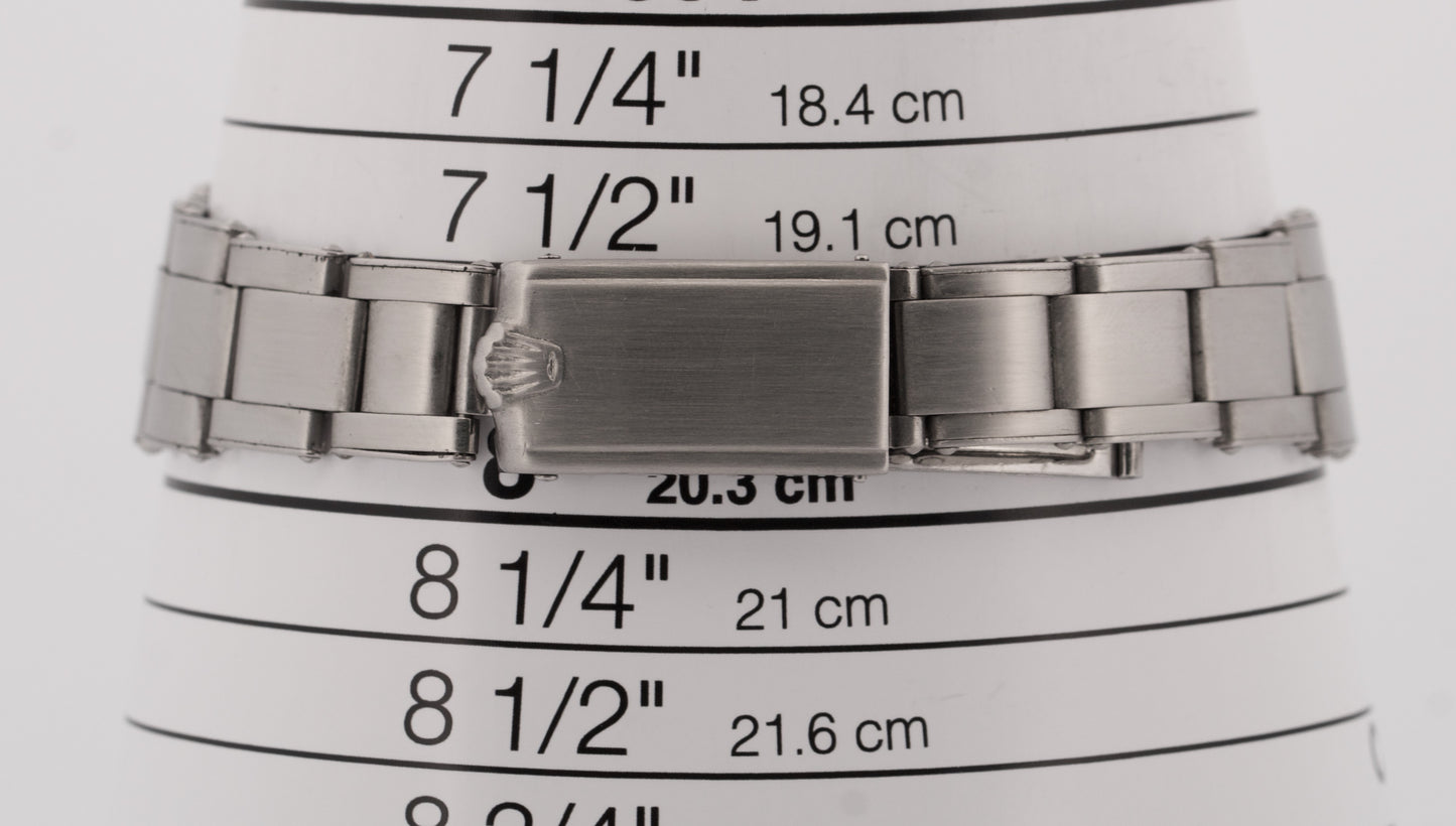 VINTAGE Rolex Oysterdate Precision BLACK Stainless Steel Oyster 34mm Watch 6694
