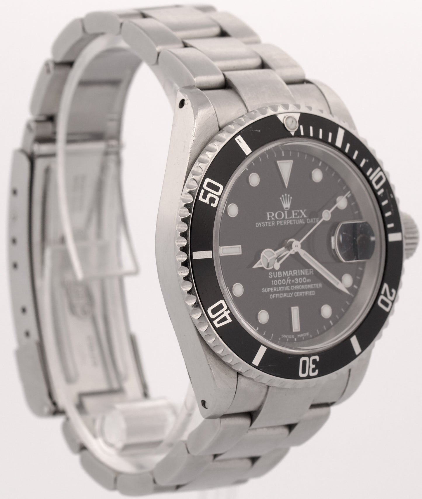 UNPOLISHED 2020 RSC PAPERS Rolex Submariner Date BLACK Steel 40mm 16610 BOX