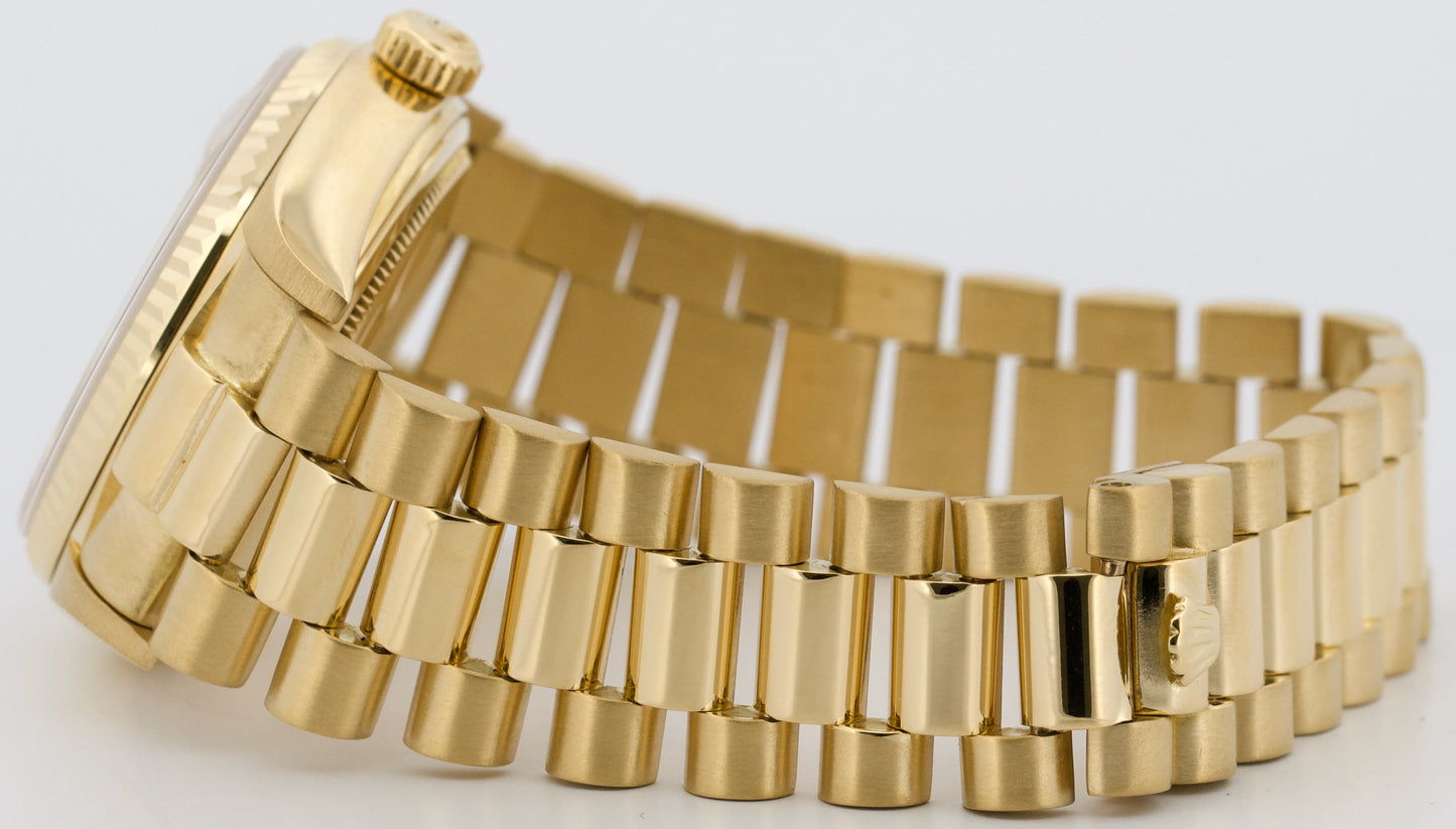 Rolex Day-Date President TIFFANY CHAMPAGNE TAPESTRY 36mm 18K Yellow Gold 18038