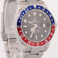 PAPERS Rolex GMT-Master II PEPSI Red Blue Stainless Steel 40mm 16710 Watch BOX