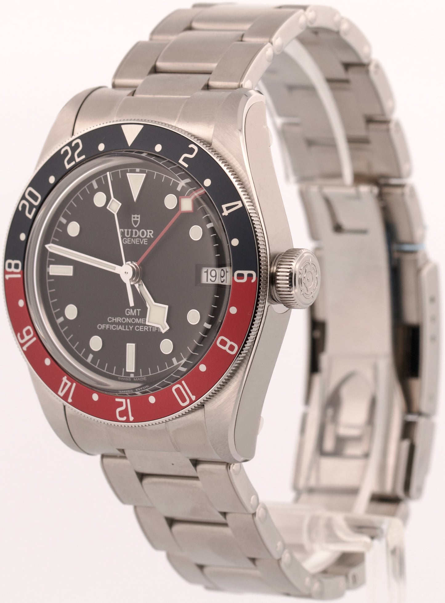 NOS STICKERED PAPERS Tudor Black Bay GMT PEPSI Steel Red Blue 41mm 79830RB BOX