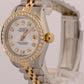 Ladies Rolex DateJust 26mm MOP DIAMOND BEZEL 18K Gold Steel JUBILEE 69173 BOX