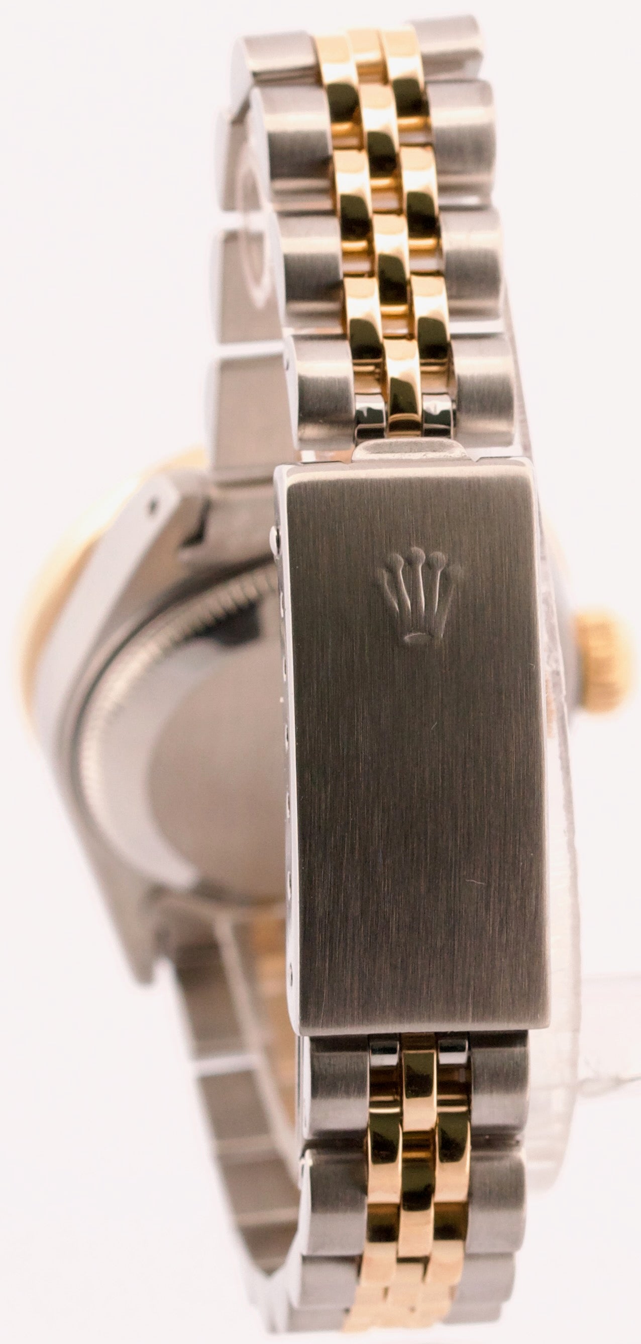 Ladies Rolex DateJust 26mm MOP DIAMOND BEZEL 18K Gold Steel JUBILEE 69173 BOX