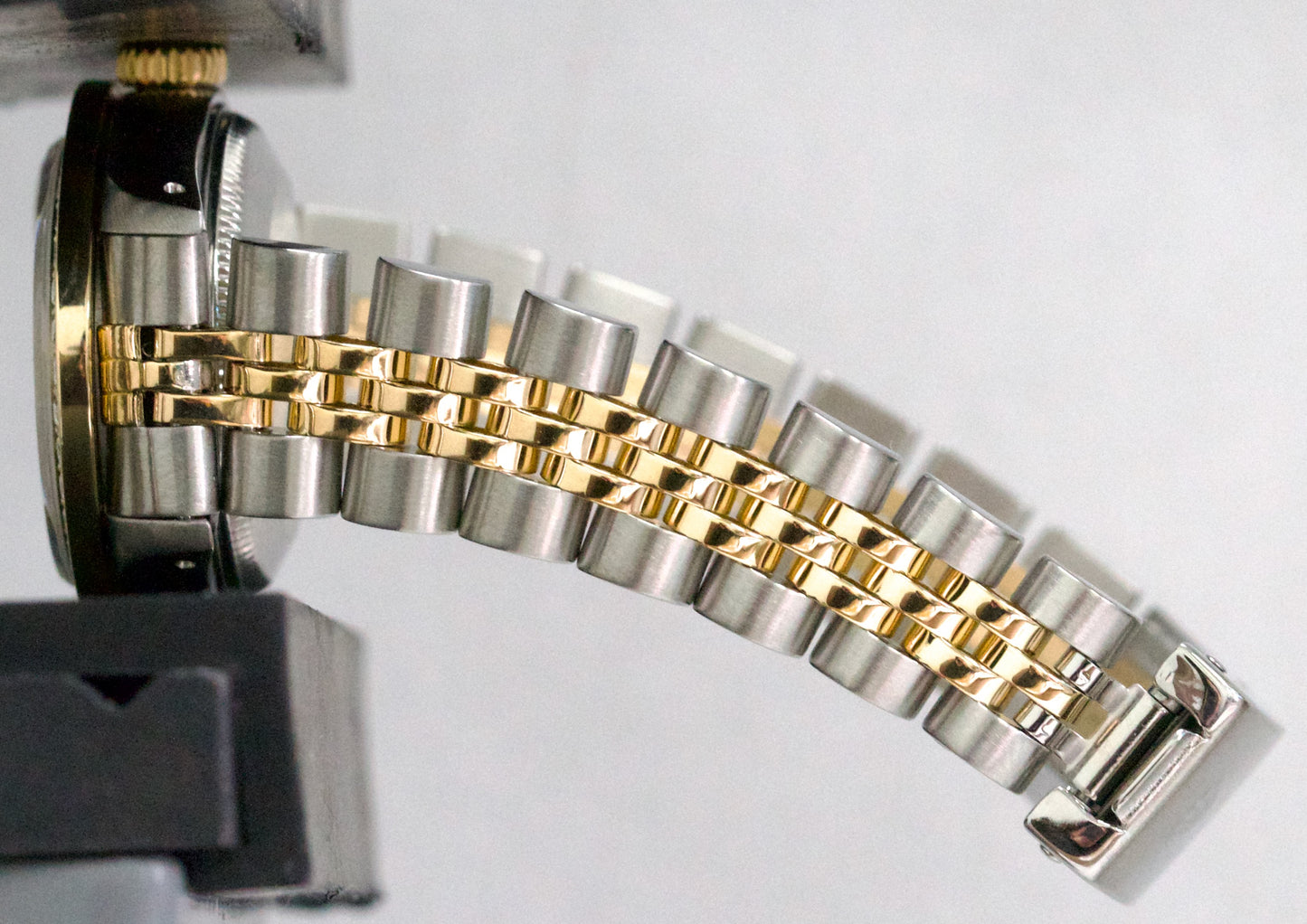 Ladies Rolex DateJust 26mm MOP DIAMOND BEZEL 18K Gold Steel JUBILEE 69173 BOX