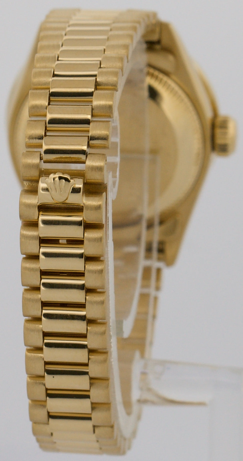 Rolex DateJust President CHAMPAGNE LINEN 18K Yellow Gold DIAMOND 26mm 69178