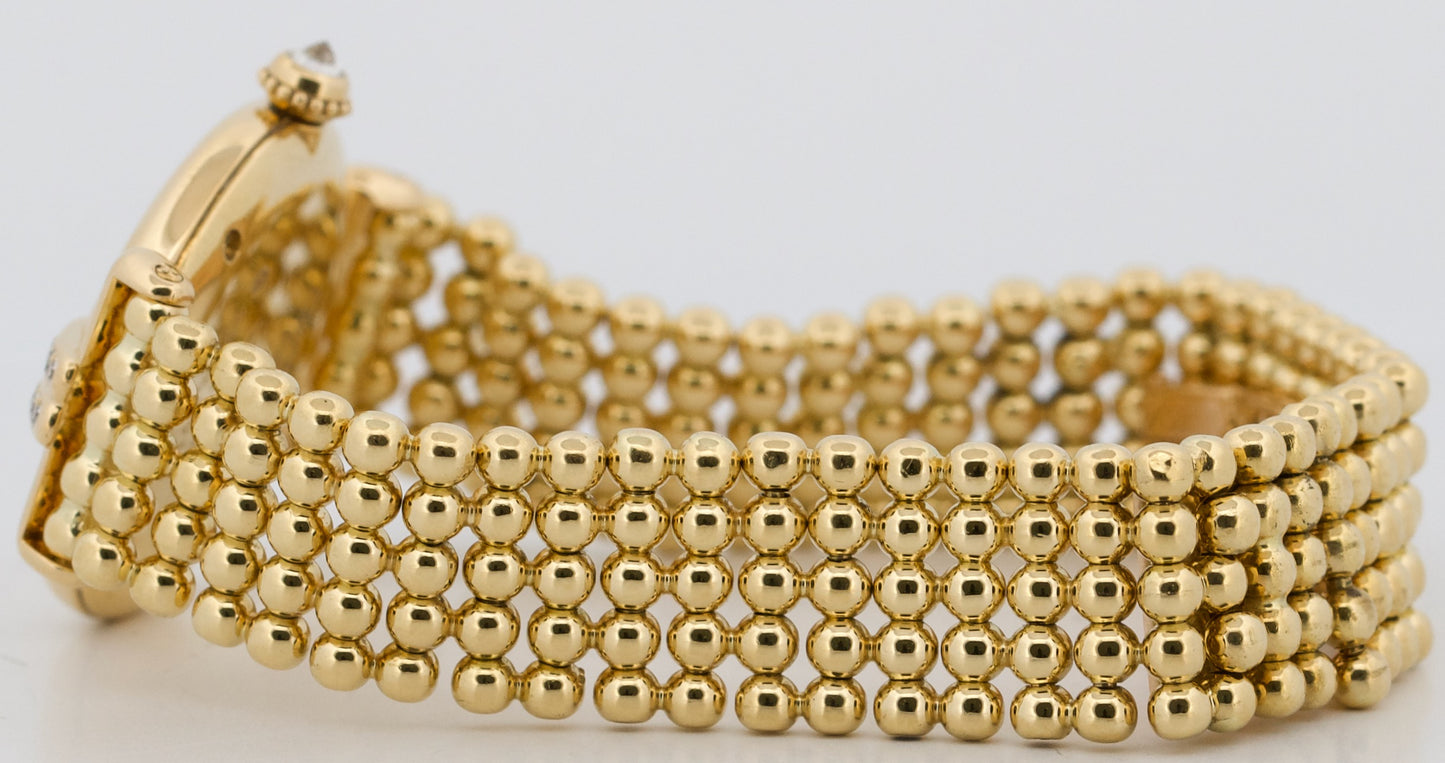 Ladies Cartier Colisee IVORY ROMAN 24mm 18K Yellow Gold DIAMOND Quartz 8057911