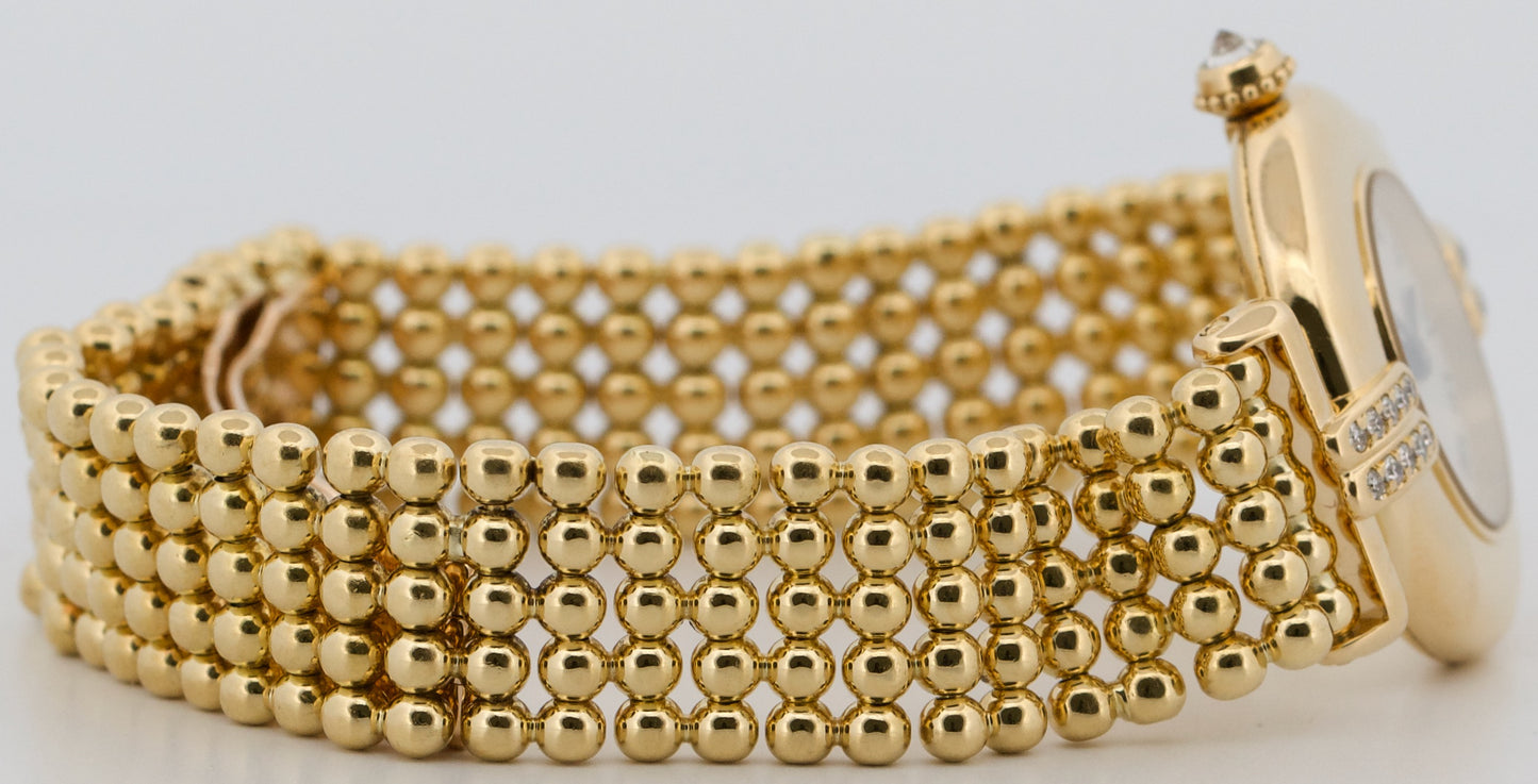 Ladies Cartier Colisee IVORY ROMAN 24mm 18K Yellow Gold DIAMOND Quartz 8057911