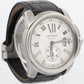 Men's Cartier Calibre SILVER ROMAN 42mm Steel Leather Date Watch 3389 / W7100037