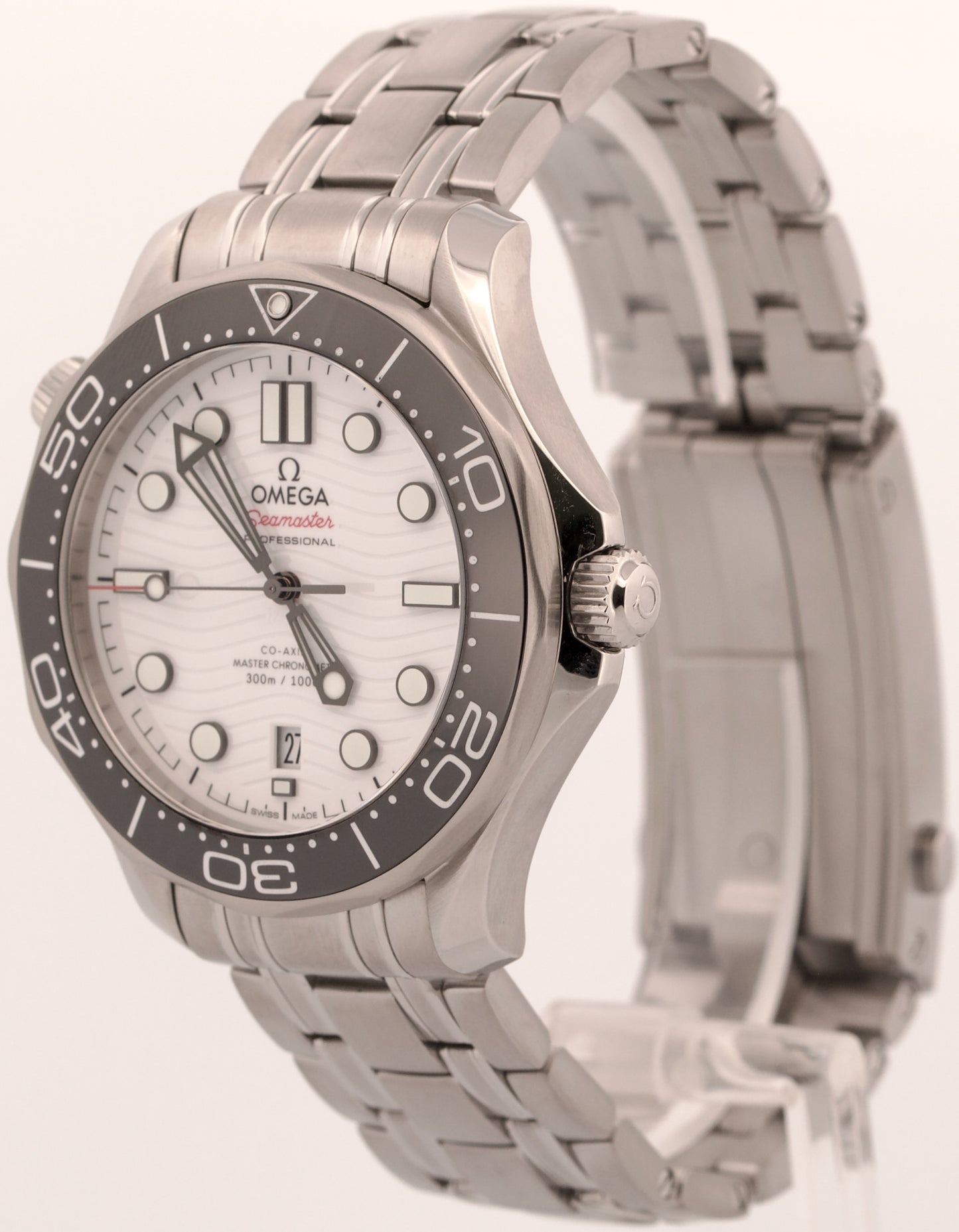 Omega Seamaster Diver 300M 42mm WHITE WAVE Steel 210.30.42.20.04.001 Watch BOX