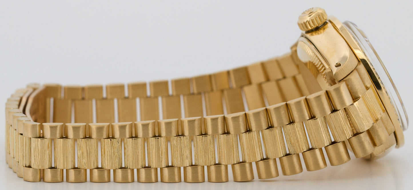 Rolex DateJust President 26mm CHAMPAGNE DIAMOND 18K Yellow Gold BARK 6917 Watch