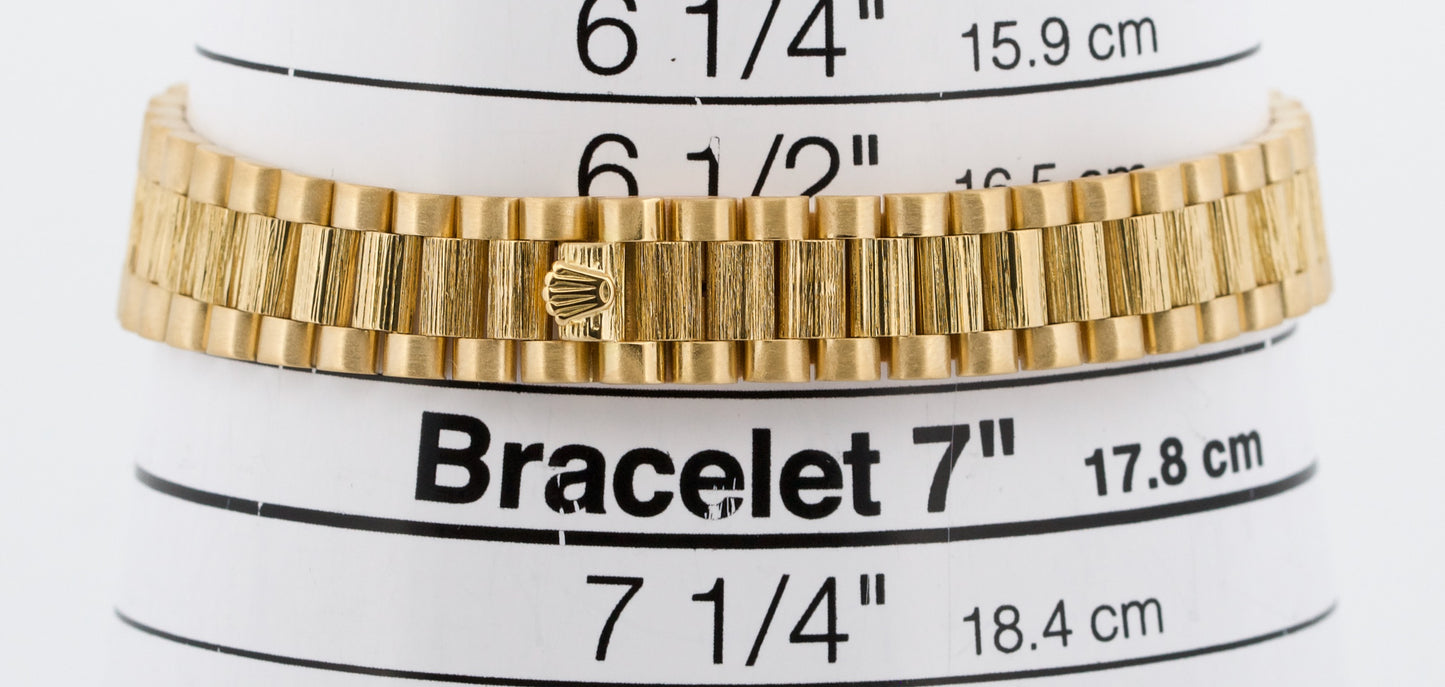 Rolex DateJust President 26mm CHAMPAGNE DIAMOND 18K Yellow Gold BARK 6917 Watch