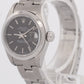 MINT PAPERS Ladies Rolex Oyster Perpetual Date 26mm BLACK Stainless 79160 BOX