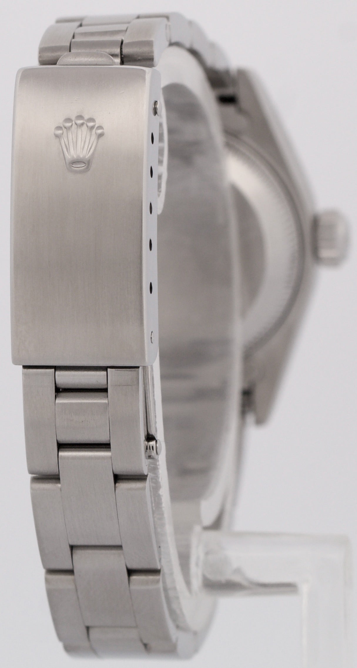 MINT PAPERS Ladies Rolex Oyster Perpetual Date 26mm BLACK Stainless 79160 BOX