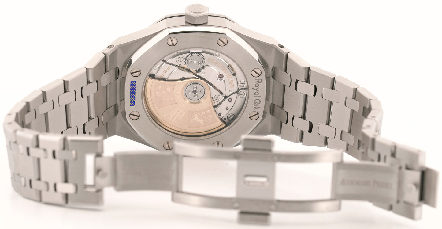 PAPERS Audemars Piguet Royal Oak RHODIUM Stainless 37mm 15450ST.OO.1256ST.02 BOX