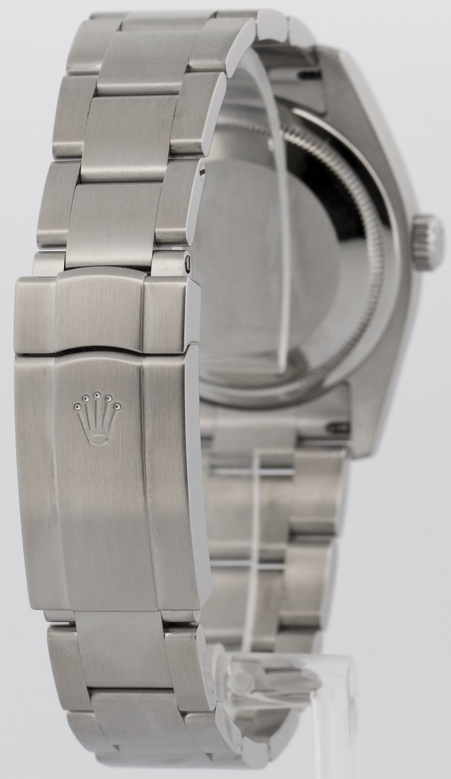 PAPERS Rolex Oyster Perpetual 36mm Black Orange HARLEY Steel Watch 116034 BOX